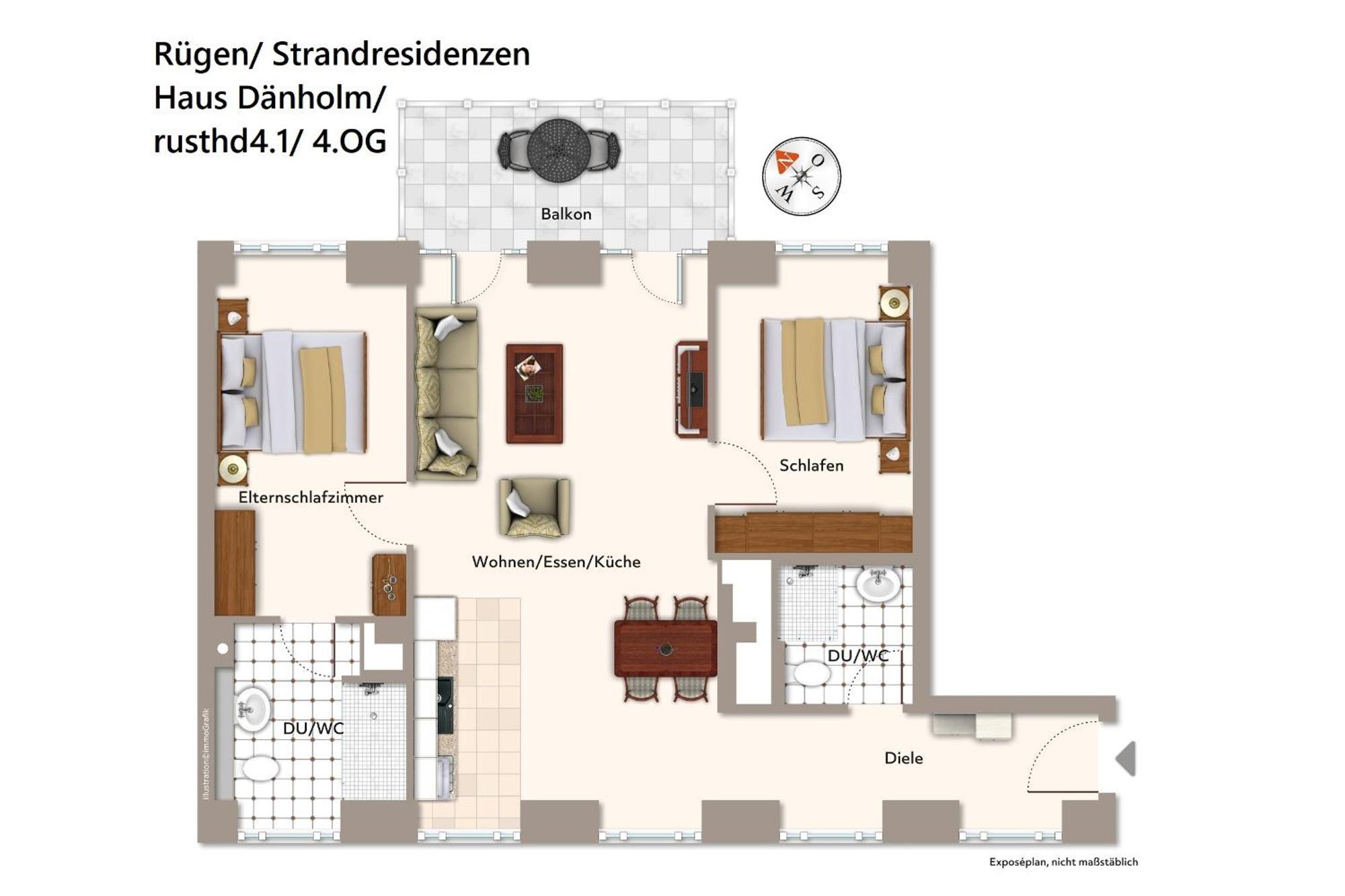 Apartment Strandresidenzen Strandresidenzen Haus Daenholm 4 1 *